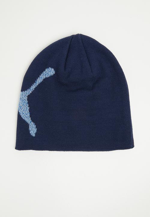 PUMA - Essential logo beanie - navy 