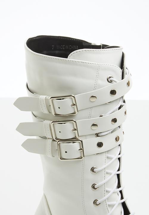 Z_Code_Z - Olivia biker boot - white