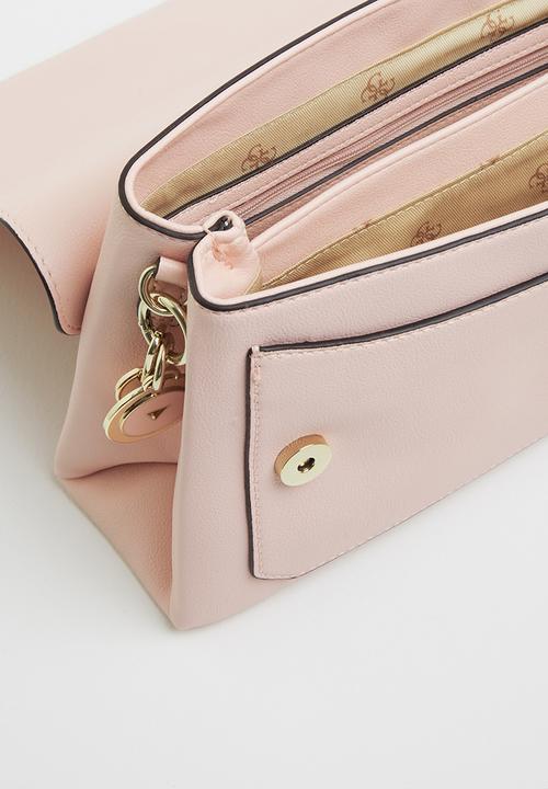 GUESS - Ambrose flap shoulder bag - blush