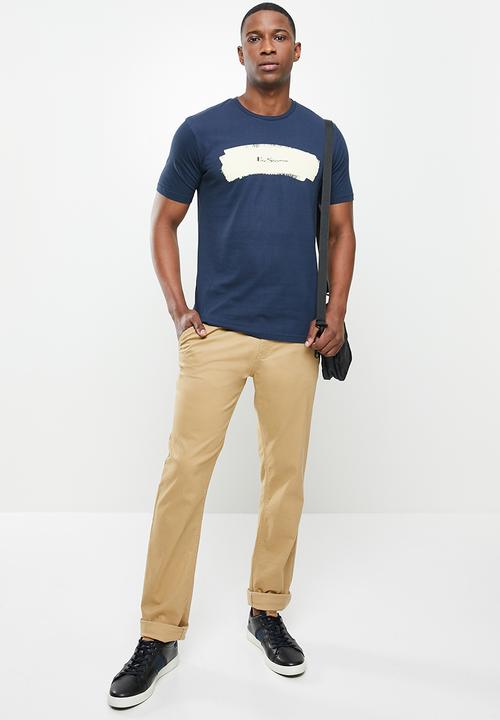 Ben Sherman - Paint stripe tee - navy