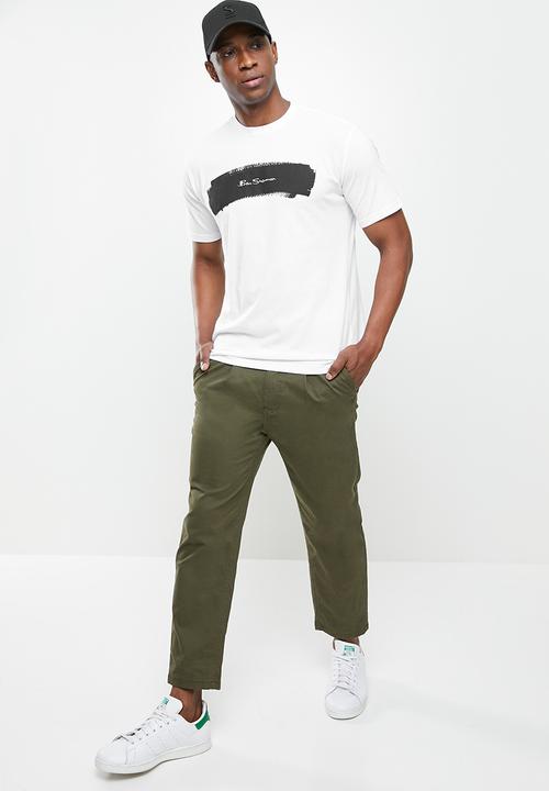 Ben Sherman - Paint stripe tee - white