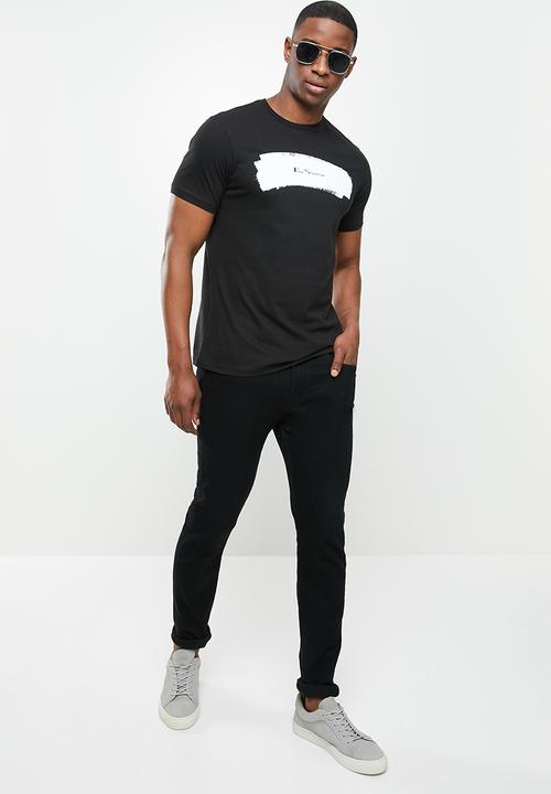 Ben Sherman - Paint stripe tee - black