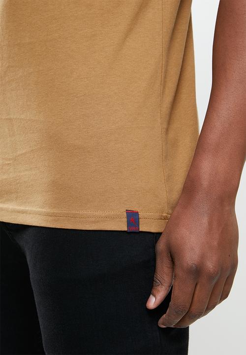 SOVIET - Trenet slim fit crew neck tee - brown