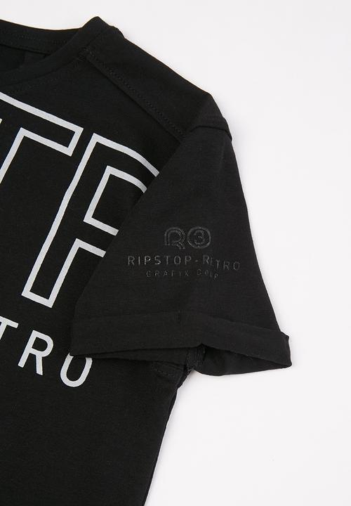 Ripstop - Nelin v-neck tee - black