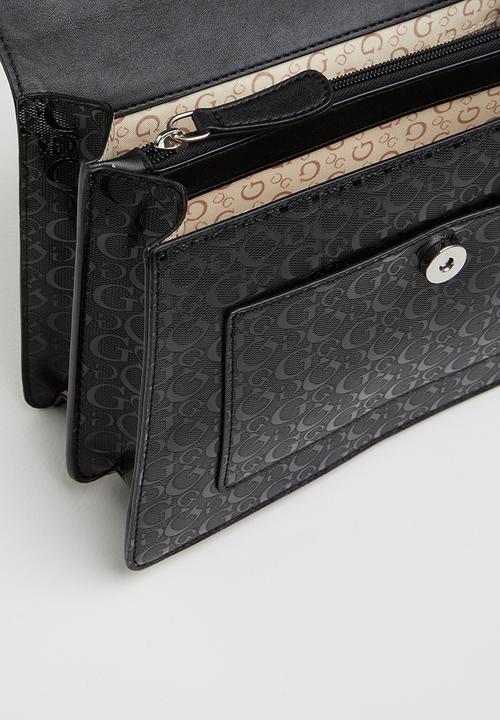 GUESS - Evelin top handle flap - black