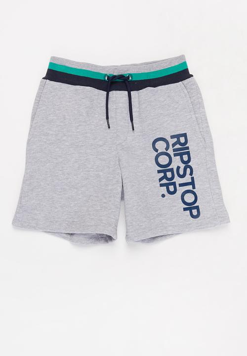 Ripstop - Showside jog shorts - grey marl