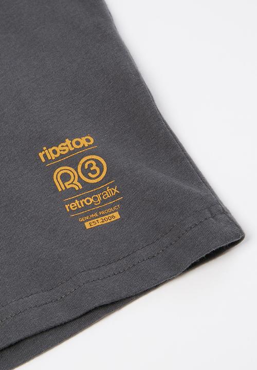 Ripstop - Plantan short sleeve tee - charcoal