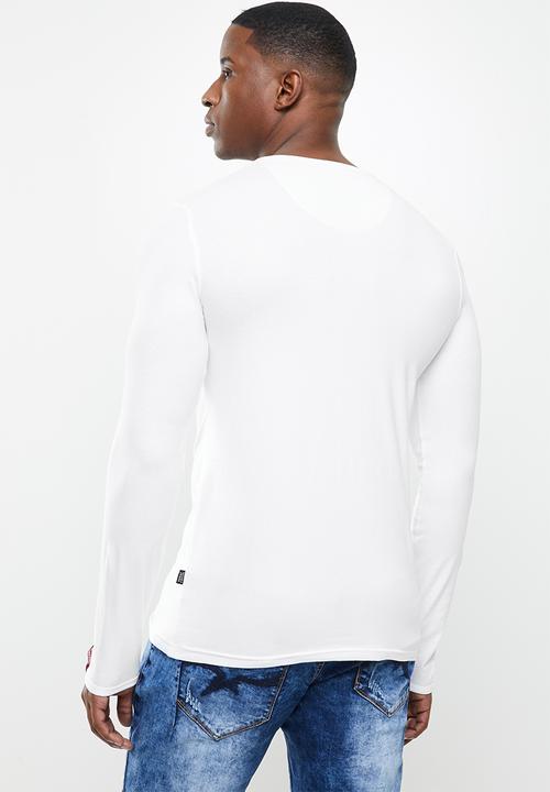 SOVIET - Dawn v-neck tee - white