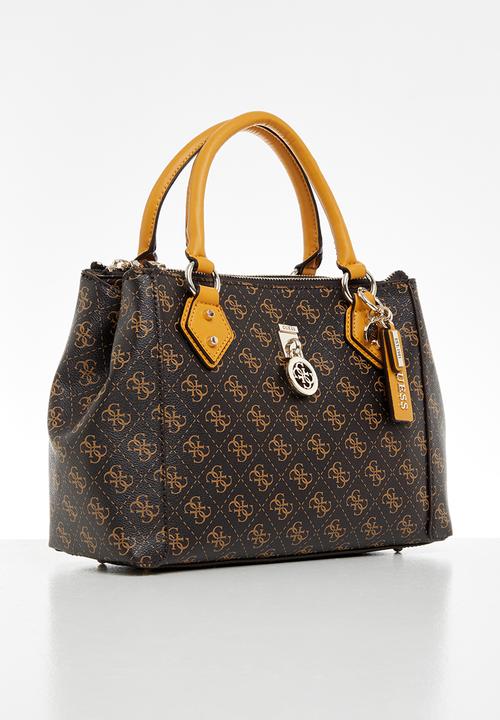 GUESS - Jensen satchel - brown 