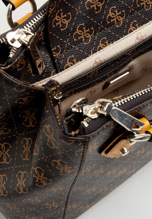 GUESS - Jensen satchel - brown 