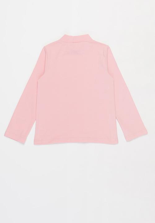 Superbalist Kids - Younger girls 2 pack polo neck tees - pink & grey 