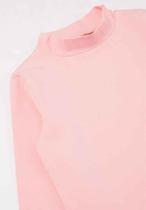 Superbalist Kids - Younger girls 2 pack polo neck tees - pink & grey 