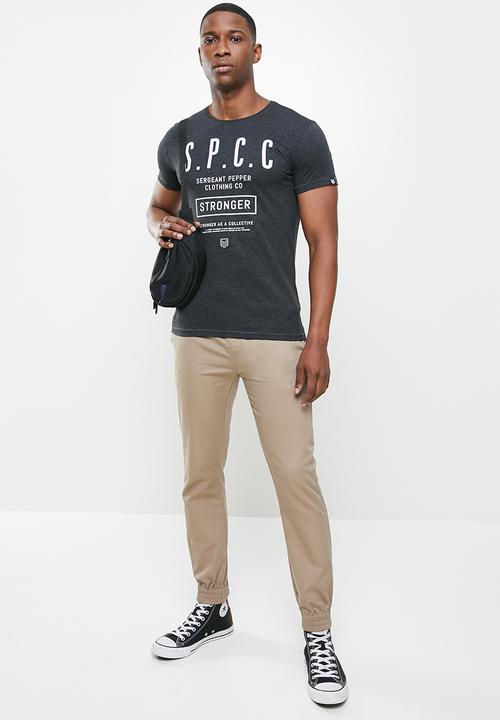 S.P.C.C - Kyro straight hem tee - charcoal melange