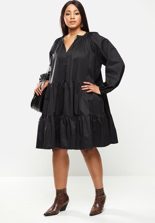 Glamorous - Plus polyamide dress - black 