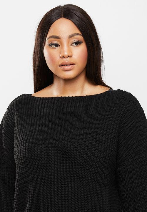 Glamorous - Curve knitted jumper - black