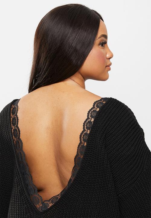 Glamorous - Curve knitted jumper - black
