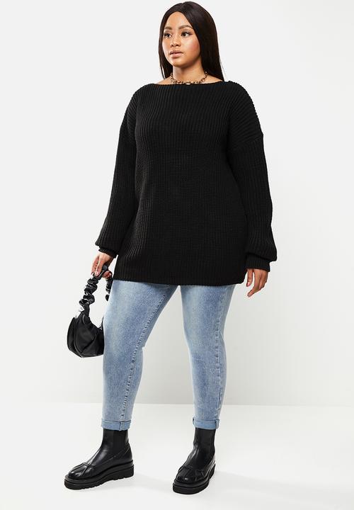 Glamorous - Curve knitted jumper - black