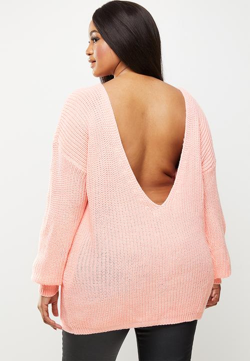 Glamorous - Curve lara jumper - dusty pink