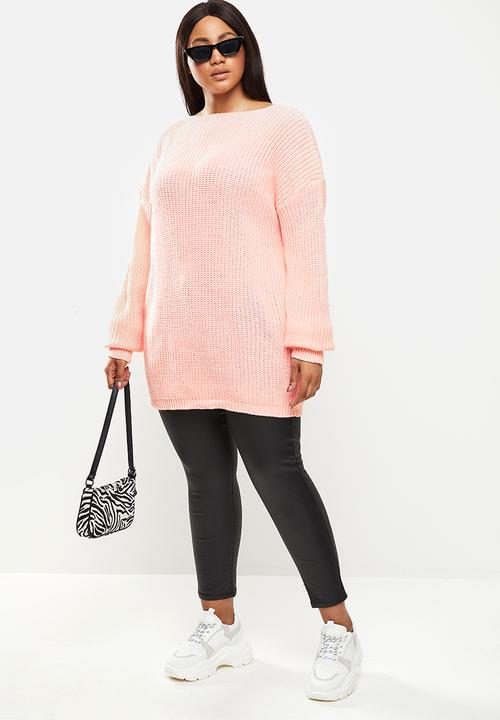 Glamorous - Curve lara jumper - dusty pink