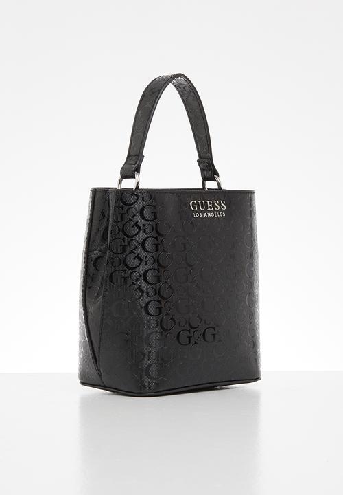 GUESS - Karlan mini bucket crossbody - black