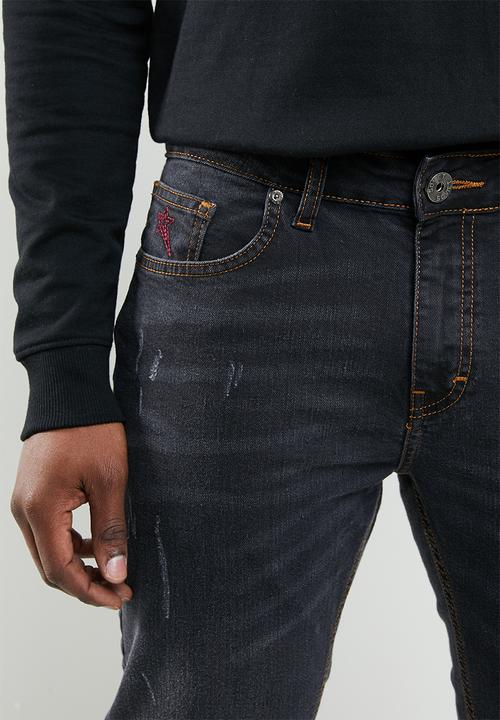 SOVIET - Lindstrom straight leg denim - black