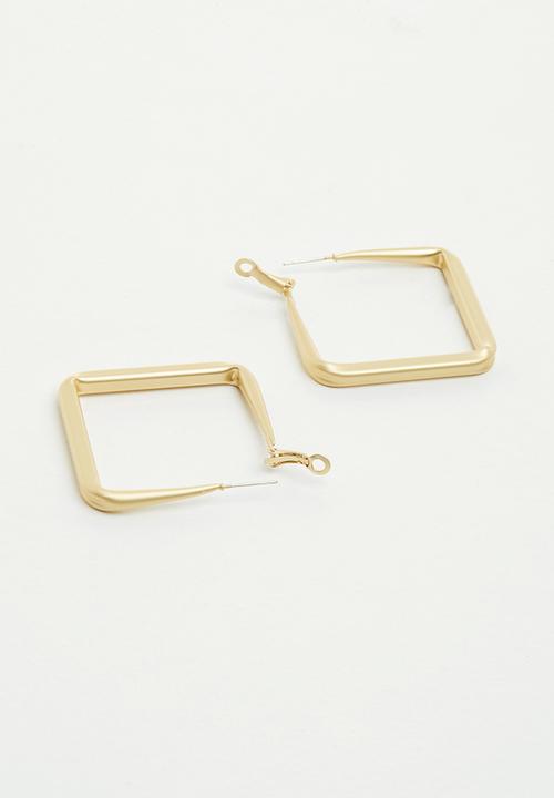 Superbalist - Square hoop earrings - gold