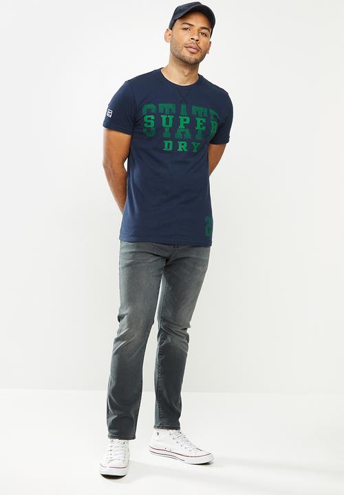Superdry. - T&f classic tee - nautical navy