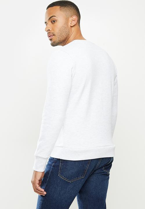 Superdry. - Vl infill crew sweat - ice marl