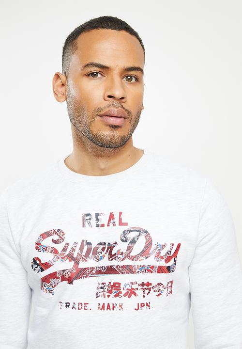 Superdry. - Vl infill crew sweat - ice marl