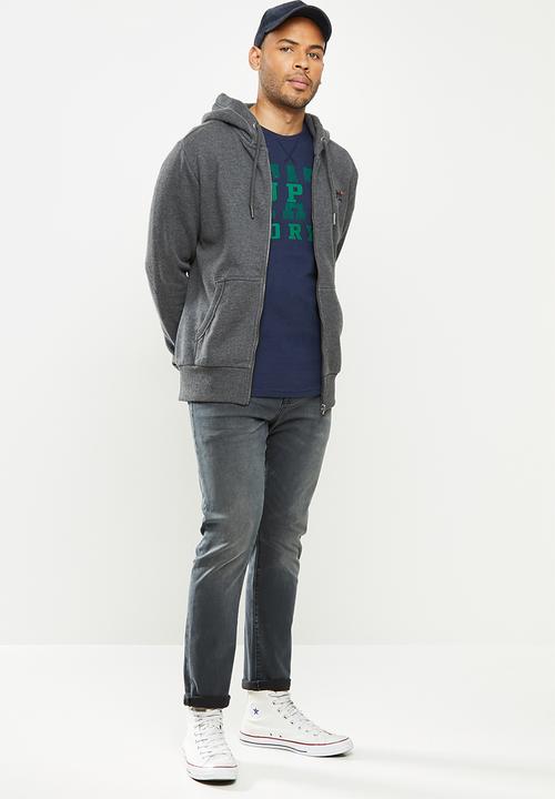 Superdry. - Ol classic ziphood - dark marl