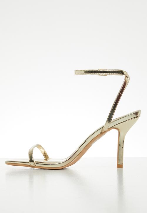 Glamorous - Wide fit barely there heel - gold