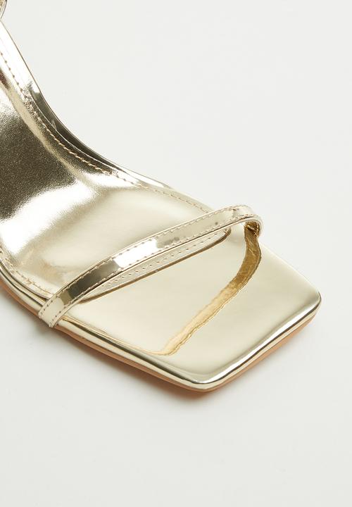 Glamorous - Wide fit barely there heel - gold