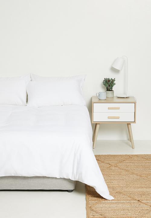 Sixth Floor - Linen blend duvet cover set - white