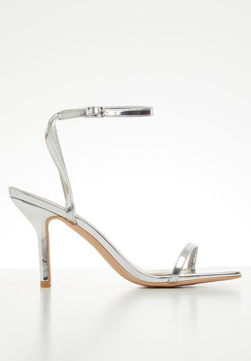 Glamorous - Wide fit barely there heel - silver