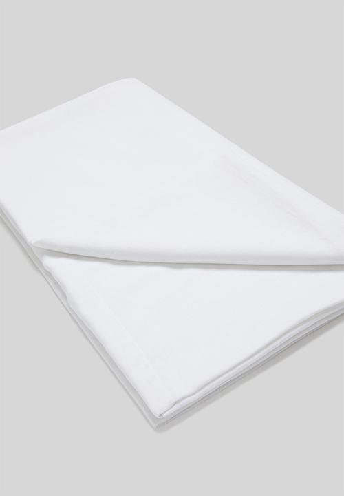 Sixth Floor - Linen blend flat sheet - white