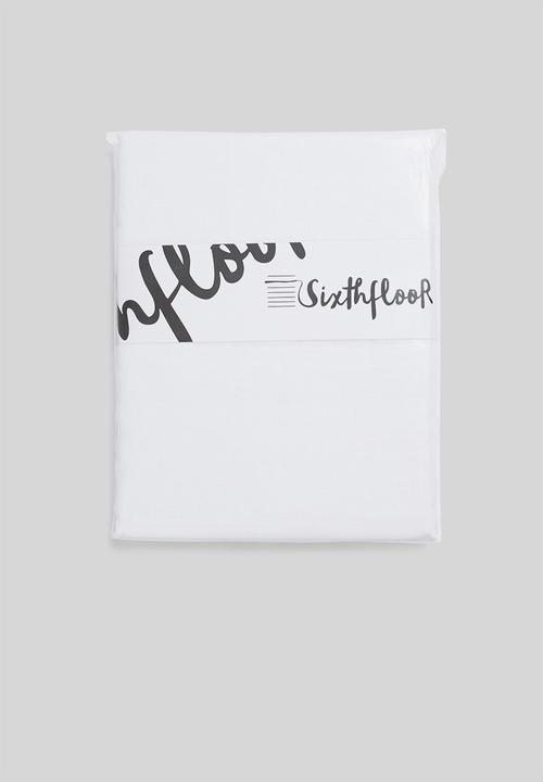 Sixth Floor - Linen blend flat sheet - white