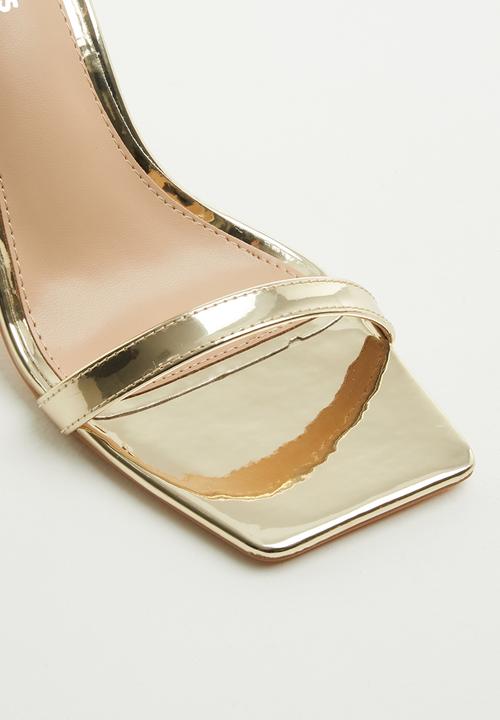 Glamorous - Wide fit block heel - gold