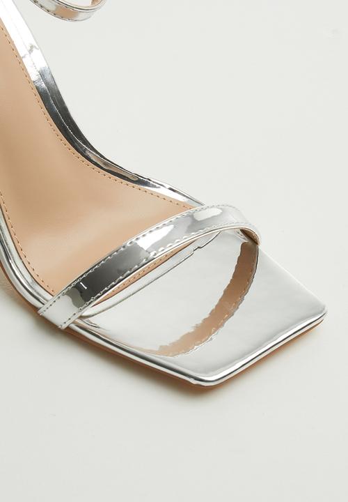 Glamorous - Wide fit block heel - silver