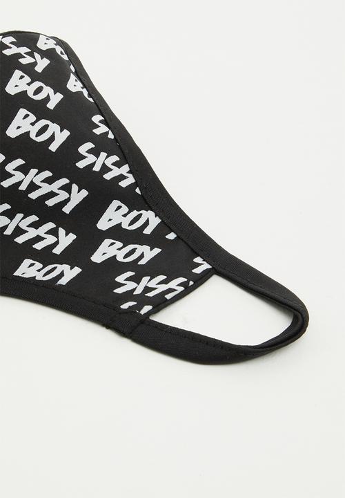 SISSY BOY - Lako: sissy boy all over printed mask - black & white 