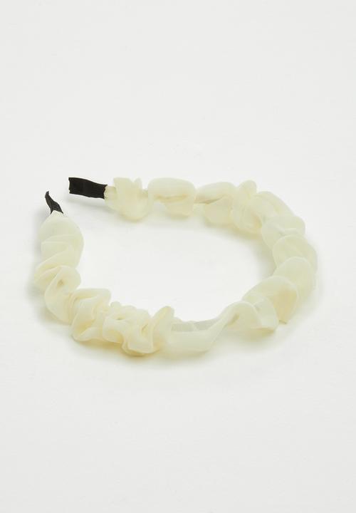 Superbalist - Ruffled Aliceband - cream