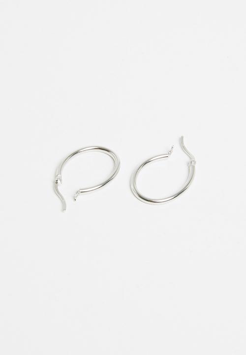 Superbalist - Sterling silver oval hoops - silver