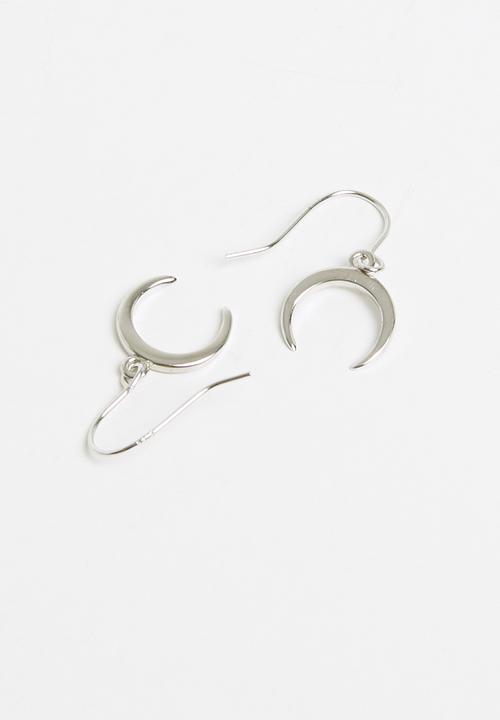 Superbalist - Sterling silver half moon earrings - silver