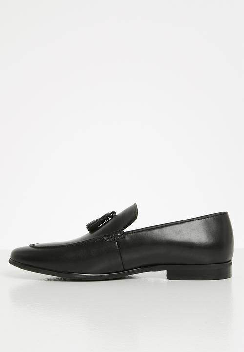POLO - Brody leather tassel loafer - black