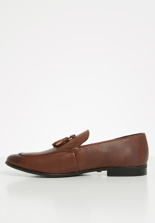 POLO - Brody leather tassel loafer - brown