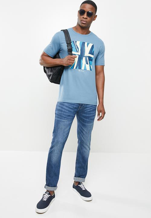 Ben Sherman - Half flag tee - blue