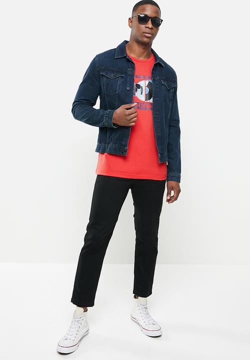 Ben Sherman - Spliced music tee - red