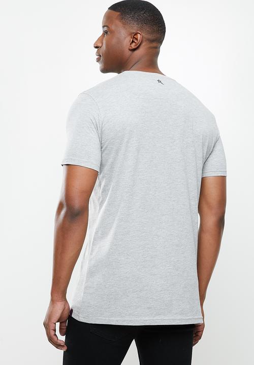 SOVIET - Lorca slim fit crew neck tee  - grey