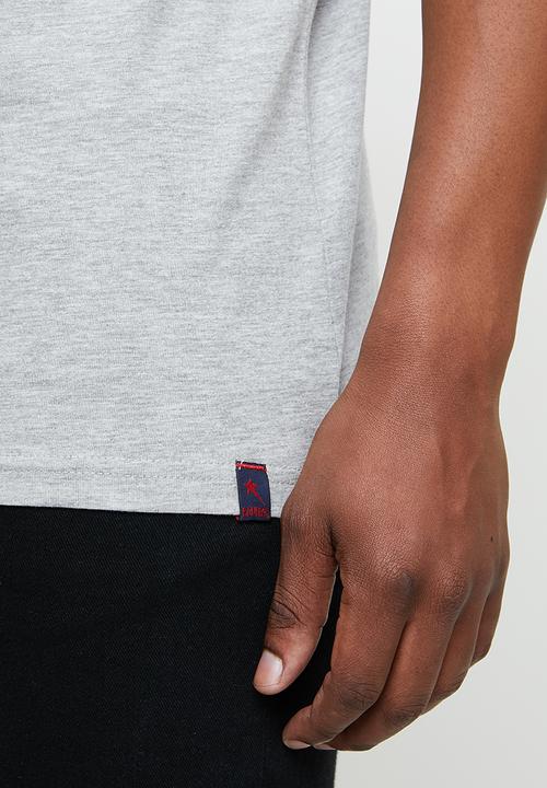 SOVIET - Lorca slim fit crew neck tee  - grey