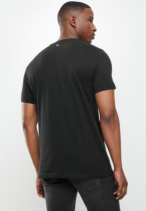 SOVIET - Lorca slim fit crew neck tee  - black