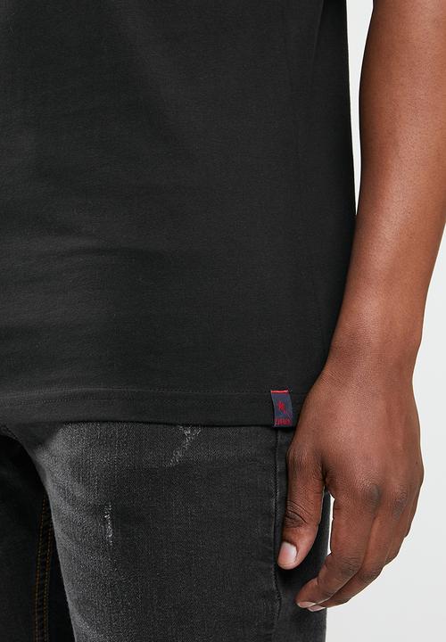 SOVIET - Lorca slim fit crew neck tee  - black